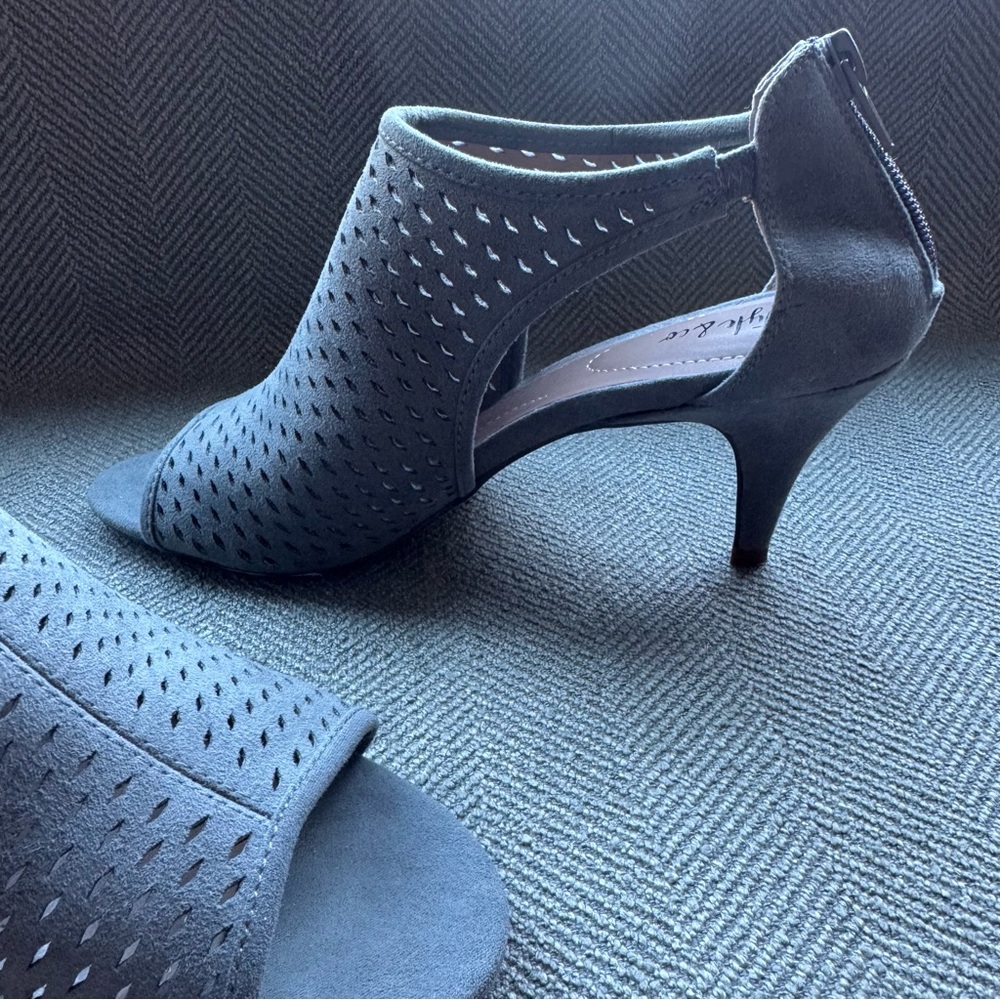 Style & Co grey perforated booties